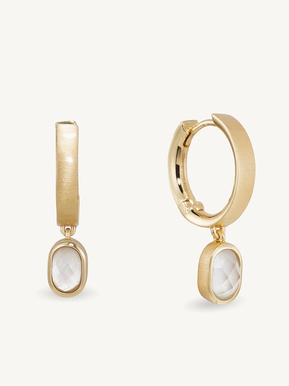Dean Davidson Mercer Gemstone Mini Drop Earrings Color Iridescent Pearl / Gold
